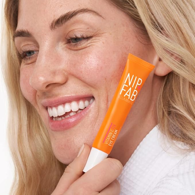Nip+Fab Vitamin C Fix Eye Cream 10% 0.5 fl oz | with Peptides, Caffeine and Niacinamide for Smoother, Brighter Under Eye Skin | 3 Forms of Vitamin C-Velvo Beauty