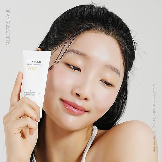 mixsoon Bean Sunscreen 1.69 Fl. Oz. / 50ml SPF 50 Airy Texture Type Lightweight No White Cast For Face Korean Glass Skin Care-Velvo Beauty