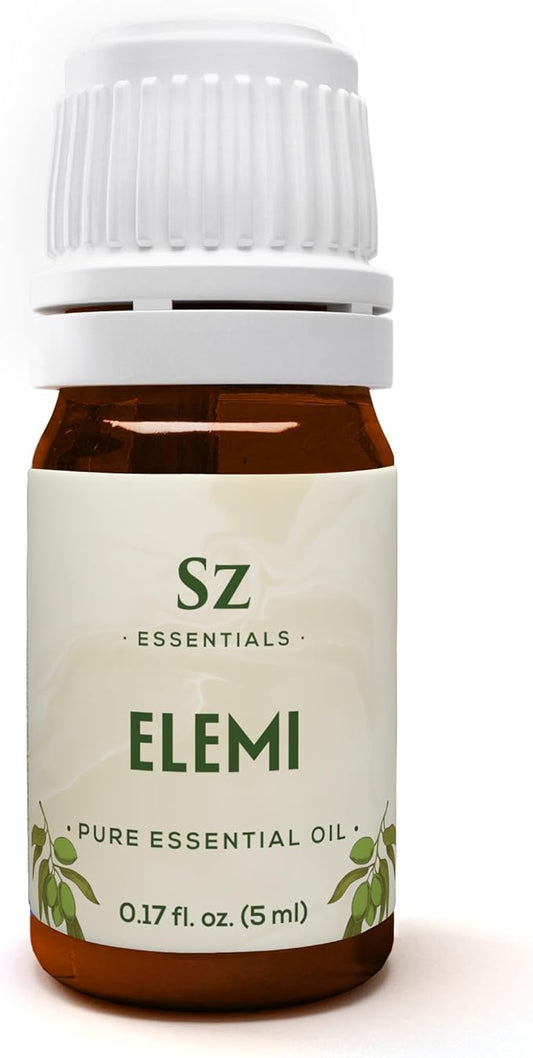Elemi Essential Oil (Canarium Luzonicum) - 100% Pure and Undiluted - Fresh, Citrusy & Spicy Scent with Subtle Balsamic and Peppery Undertones - Therapeutic Grade & Vegan -0.17 oz (5ml)-Velvo Beauty
