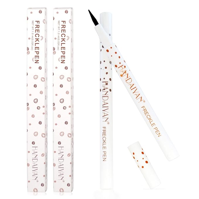 Freckle Pen 4 Colors Available, Natural Lifelike Freckle Makeup Pen, Waterproof Long Lasting Quick Dry - Light Brown, Natural Coffee, Chestnut, Dark Brown-Velvo Beauty