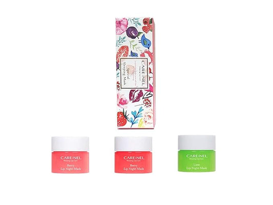 Lip Sleeping Mask 5g (Berry2+Lime1) (3Set) - Lip gloss Cream - Overnight Treatments Lip Balm-Velvo Beauty