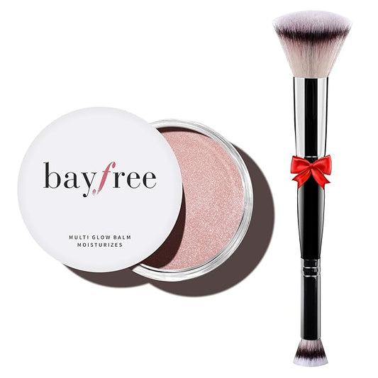 Multi Glow Balm Set, Cream Blush with Double-ended Brush, Radiant Finish, Hydrating, Creamy, Radiant Finish, Lightweight & Blendable Color, Face Balm-Velvo Beauty