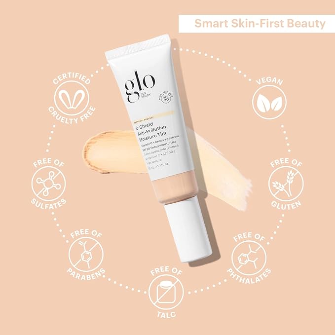 Glo Skin Beauty C-Shield Anti-Pollution Moisture Tint - Tinted Moisturizer With SPF 30 for Face, Broad Spectrum Protection & Vitamin C, 1.7 Oz (1N-Fair)-Velvo Beauty