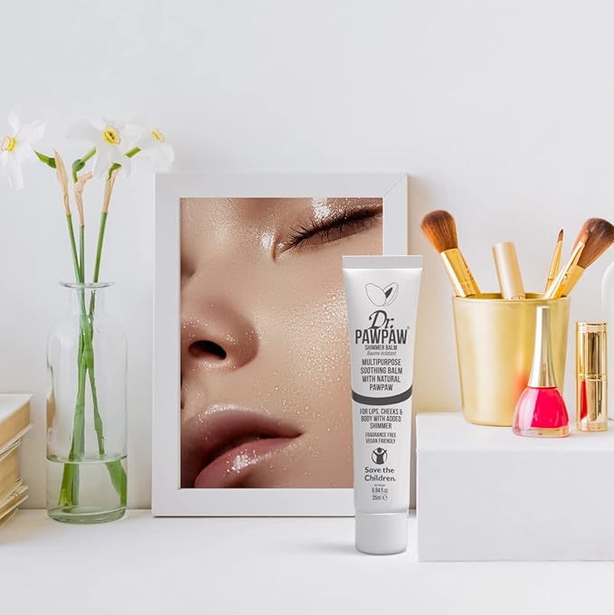 Shimmer, Multi-Purpose Natural No Fragrance Balm for Hydrating Lips, Skin, Hair, Cuticles, Nails & Beauty Finishing (25 ml)-Velvo Beauty