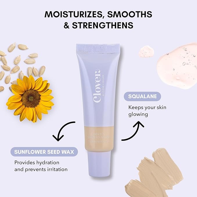 Clover Skin Is In Serum Foundation | Hydrating Face Serum, Lightweight Foundation, Cruelty-Free & Vegan | With Squalane And Sunflower Seed Wax | 30 ml - Shade 03 (Fair)-Velvo Beauty