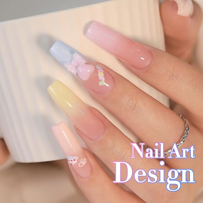 Double Rhythm 6 Pcs 15 ML Gel Polish Set Same Color Same Bottle Soak Off Gel Polish Kit Nail Art Manicure Salon DIY at Home for Women (Jelly Blue Purple Nude Pink-T6-40)-Velvo Beauty