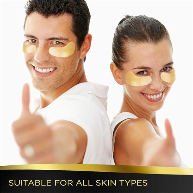 Under Eye Patches - 30 Pairs 24K Gold Moisturizing Under Eye Mask, Anti Aging Collagen Eye Masks Skincare Eye Patches for Puffy Eyes and Dark Circles, Gold-Velvo Beauty