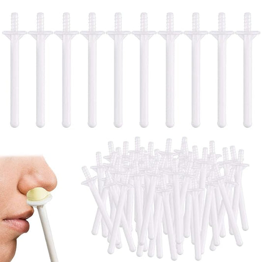 60 Pieces Plastic Wax Applicator Wands with Disposable Spatulas for Nose Hair Removal and Nostril Cleaning-Velvo Beauty