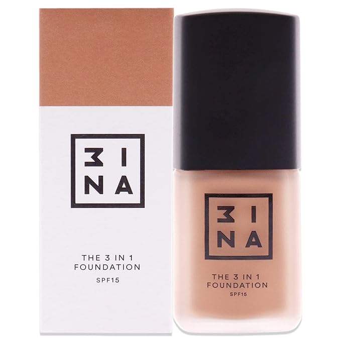 3INA The 3-In-1 Foundation 205 - Vegan Formula - Combination Of Primer, Concealer And Foundation - Medium Coverage - Natural Finish - Perfect For Covering Lines And Blemishes - Long Lasting - 1.01 Oz-Velvo Beauty