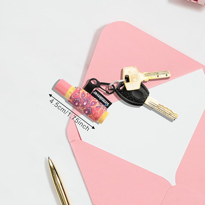 6 Pack Lip Balm Holder, Compact Clip-On Chapstick Holder Premium Release Clip Neoprene Sleeve Lip Balm with Clip Fits Most Standard Lip Balm-Velvo Beauty