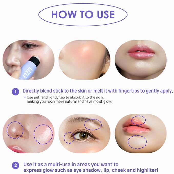 Vegan Blush Stick Multi Balm Cheek Stick Korean Make Up Dewy Glow Balm Stick sonrojo (01 Coral)-Velvo Beauty