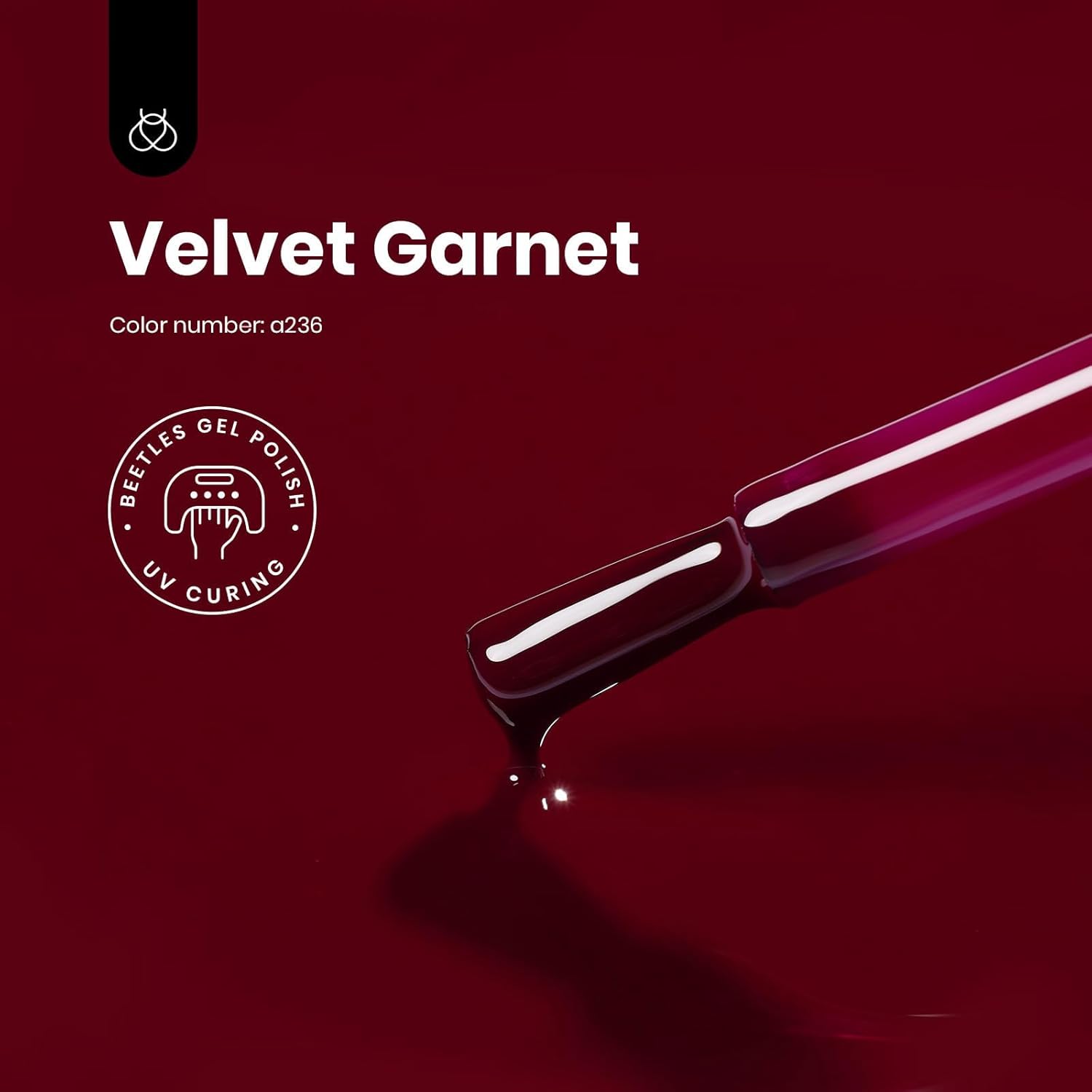 Beetles Dark Red Gel Nail Polish - 15ML Maroon Red Translucent Sheer Jelly Nail Polish Soak Off UV Lamp Colorful Bottle Gel Nail Art Salon DIY Home Manicure Gift for Women-Velvo Beauty