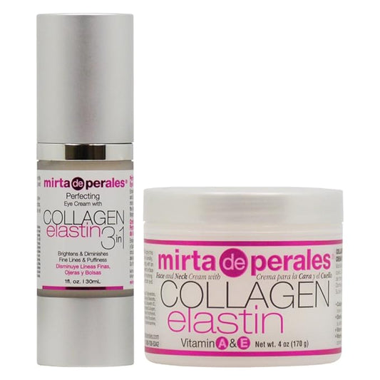 Mirta De Perales Collagen Elastin Eye Cream + Face and Neck Cream Set-Velvo Beauty