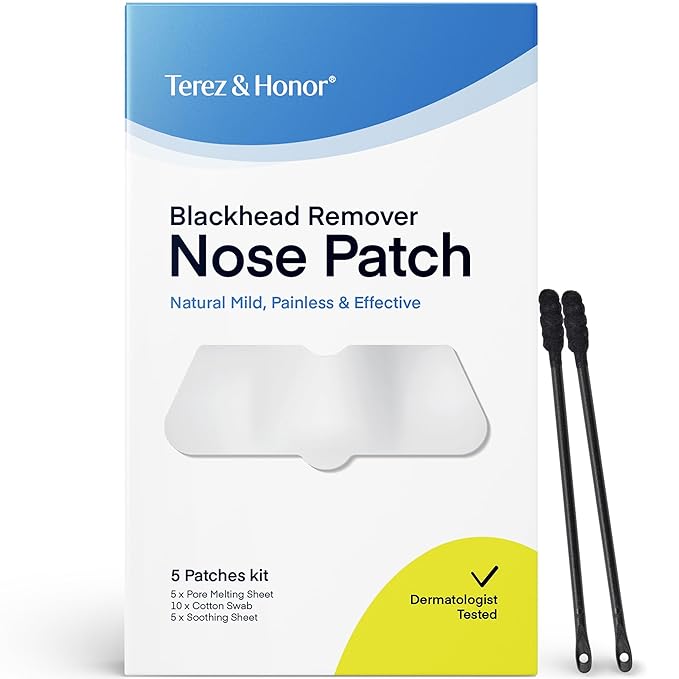 TEREZ & HONOR Korean Melting Pore Strips Blackhead Remover 5 Kits - Sebum Softener, Pore Minimizer Strips - Hypoallergenic Tested, 3-Step Pore Refining Sets-Velvo Beauty