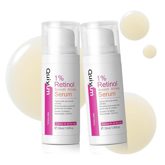 1% Retinol Serum for Face, Facial Serums for Anti Aging with Retinol, Niacinamide & Vitamin E for Fine Lines, Wrinkles & Dark Spots, Daily Skincare to Smooth & Firm Skin, 1.06 fl. oz, Pack of 2-Velvo Beauty