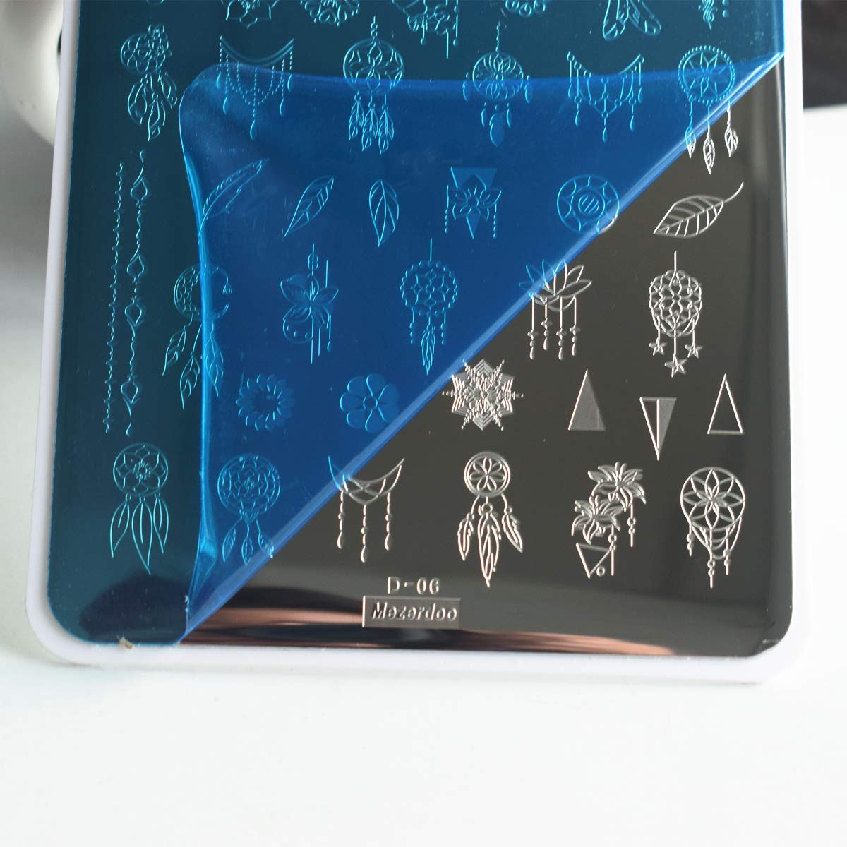 2pcs Mix Nail Art Stamp Template Dreamcatcher Feather Pendant Image Nail Stamping Plates Cute Animals Cartoon DIY Designs Manicure Stamper Plate Stencils-Velvo Beauty