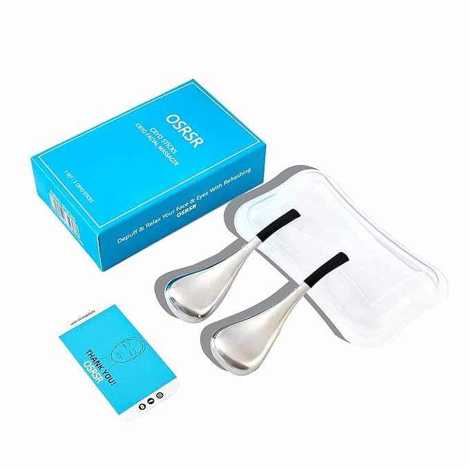 Cryo Sticks Ice Globes for Woman Face&Eyes,Unbreakable Stainless Steel Beauty Facial Massager for Gifts,Cooling Rollers Skin Care for Face Dark Circles,Puffiness& Wrinkles-Velvo Beauty