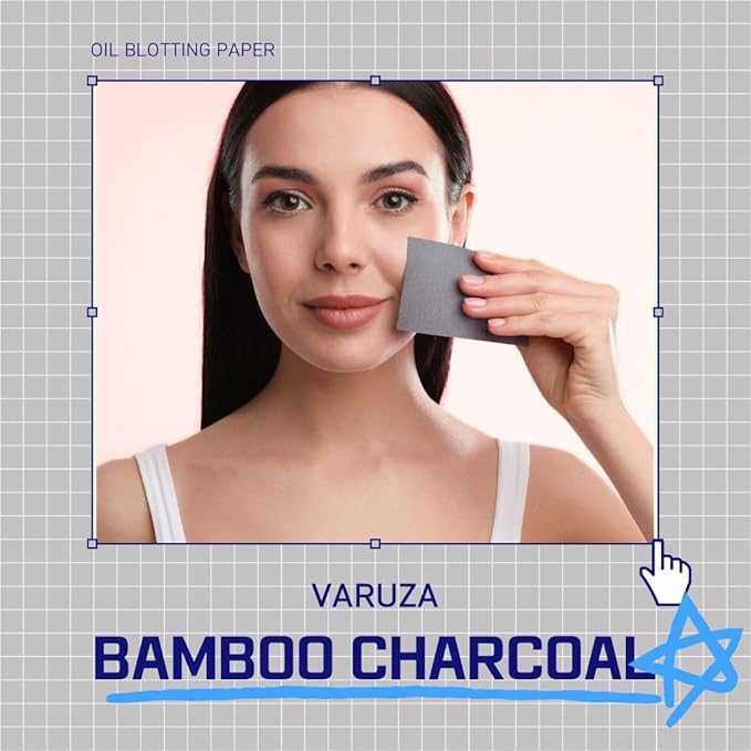 [200 Counts + Mirror Case] Christmas Edition Natural Bamboo Charcoal Oil Blotting Sheets for Face with Mirror Case-Velvo Beauty