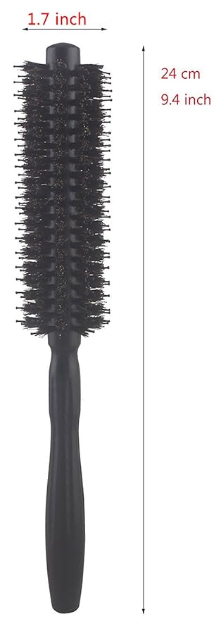 PERFEHAIR Round Brush with Natural Boar and Nylon Bristles, Small Volumizing Hair Brush- 1.7 Inch Diameter Barrel-Velvo Beauty