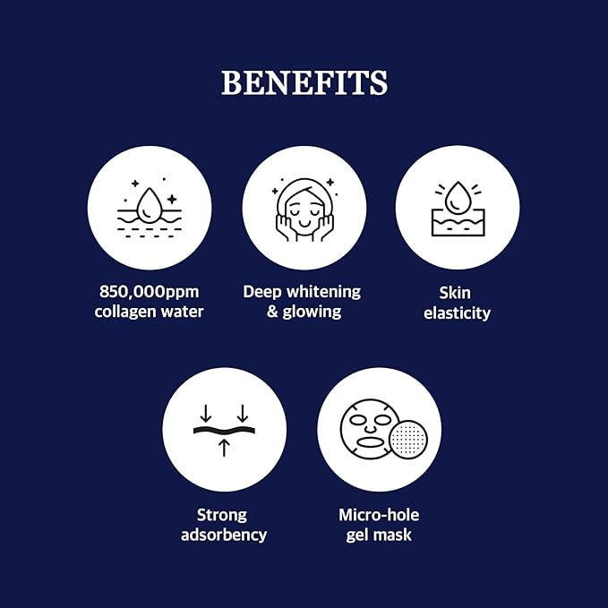 WELLDERMA Sapphire Collagen Face Mask Premium Impact Fitting Overnight Face Mask 4EA-Korean Face Sheet Mask for all skin types-Hydrating facial mask sheets-Patented Structure Hydrogel Type-Niacinamide-Velvo Beauty