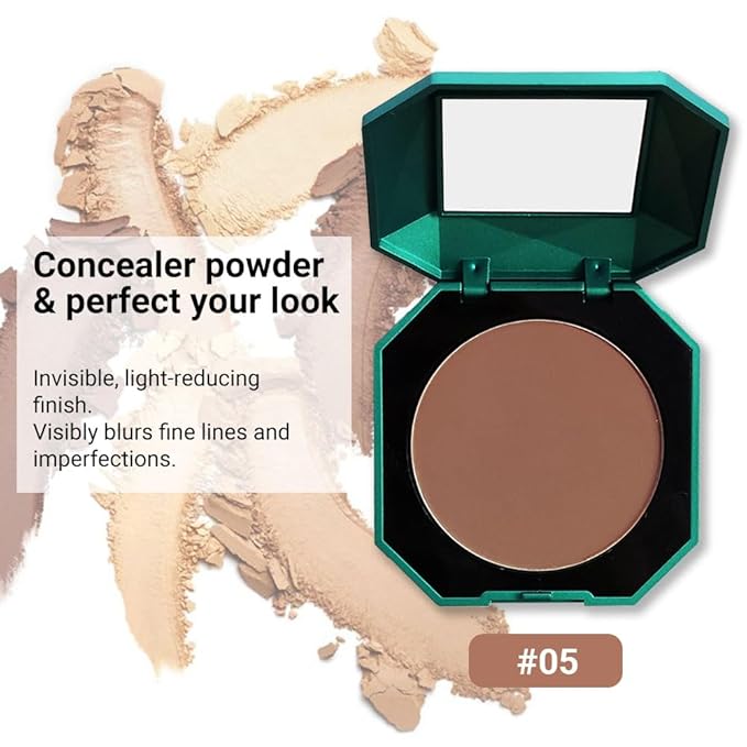 Pressed Matte Face Powder Makeup & Setting Powder for Poreless Wrinkle Blurring Contour Concealer Finishing,Lightweight,High Coverage,Shine Control, N.W 10g (05)-Velvo Beauty