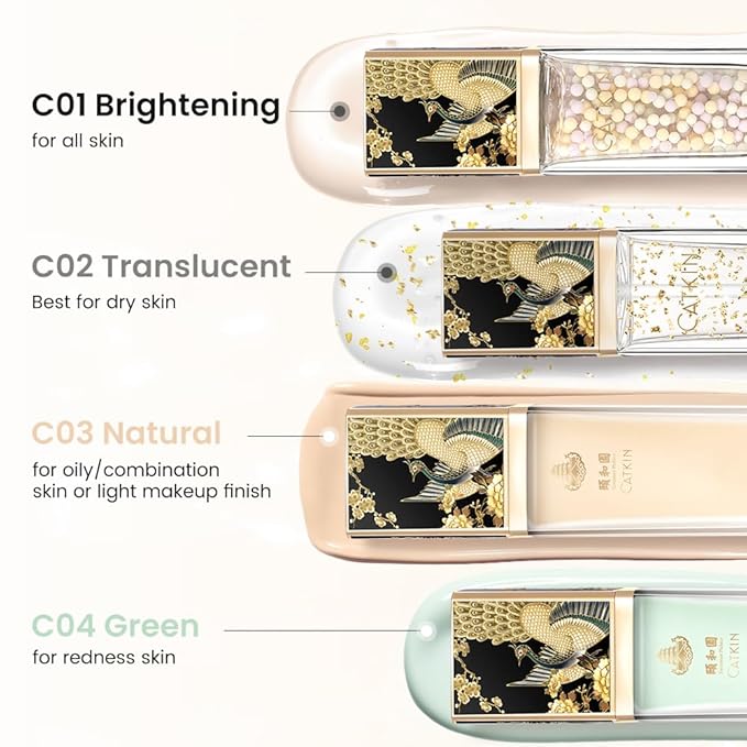 CATKIN Beige Tinted Face Makeup Primer Base Brighten Even Skin Tone Correcting Cream Veil Blur Pores Oil Control Infused with Hyaluronic acid Light Make up for All Skin-Velvo Beauty