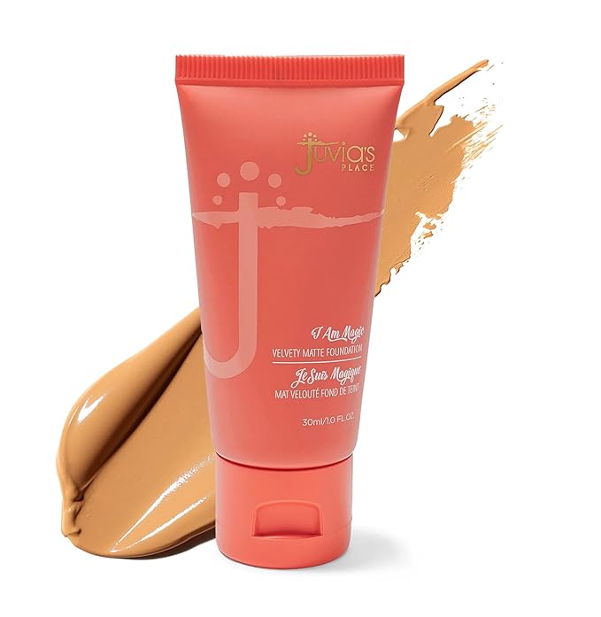 Juvia's Place I Am Magic Velvety Matte Liquid Foundation 520 - Tangier - Medium w/Warm Undertone, Makeup Foundation Full Coverage, Lightweight, Long Wear, Velvety Matte Finish-Velvo Beauty
