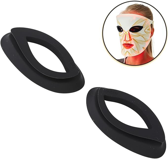 LED Photon Facial Cover Eye Cover Silicone Protective Eye Patch for Skin Rejuvenation Face Guard Device (Black)-Velvo Beauty