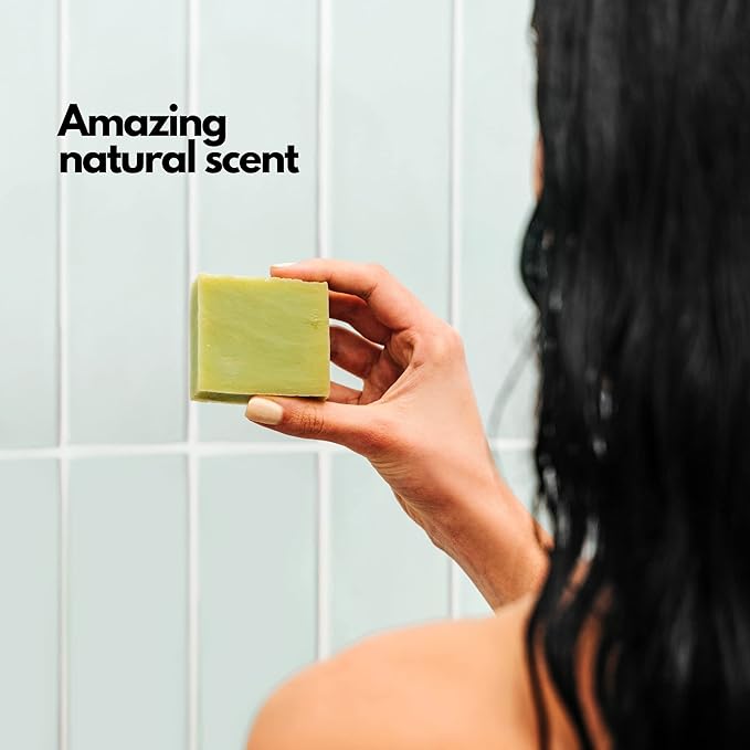 SoapFactory Organic Solid Shampoo Bar for thinning Hair, Hair Soap with Aloe Vera for Men and Women, 100% Natural, Vegan, Handmade, Plastic Free, 3 ounce (Pack of 3)-Velvo Beauty