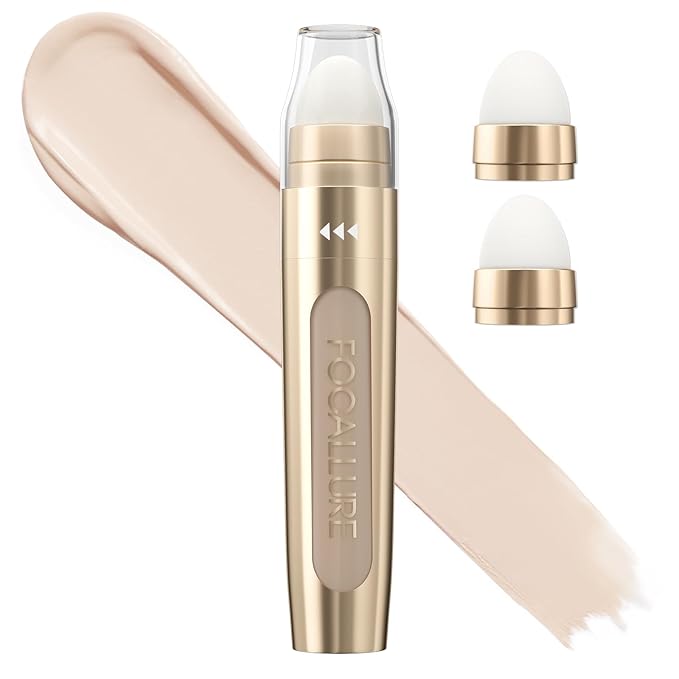 FOCALLURE FIX CORRECTOR Concealer Stick, Full Coverage Concealer Makeup, Color Corrector for Dark Circles, Including Replaceable Applicator, YL01 CREME-Velvo Beauty