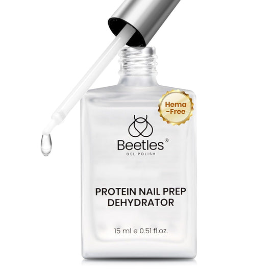 Beetles Nail Dehydrator 15ml Protein Prep for Gel Nail Polish, Upgraded Formula 2 in 1 Nail Bond Air Dry, No Lifting, HEMA Free & Acid Free for False Nail Tips Acrylic & U V Gel Gifts for Wom-Velvo Beauty