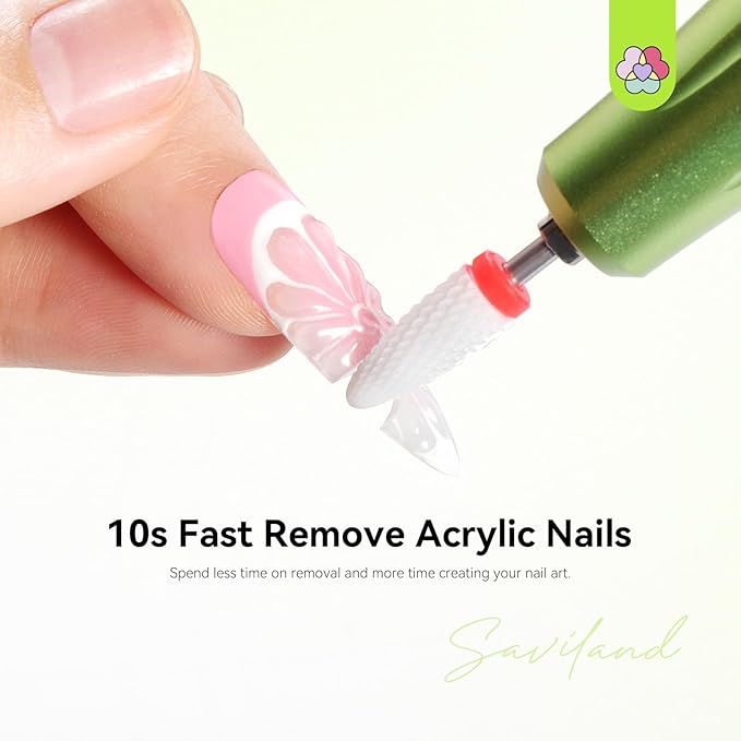 SAVILAND Advanced 50000RPM Professional Nail Drill : Portable Electric Nail File Nail Supplies Electric Nail Drill 6000MAh Drill para Uñas Nail Filer Electric with Drill Bits for Acrylic Nail Kit-Velvo Beauty