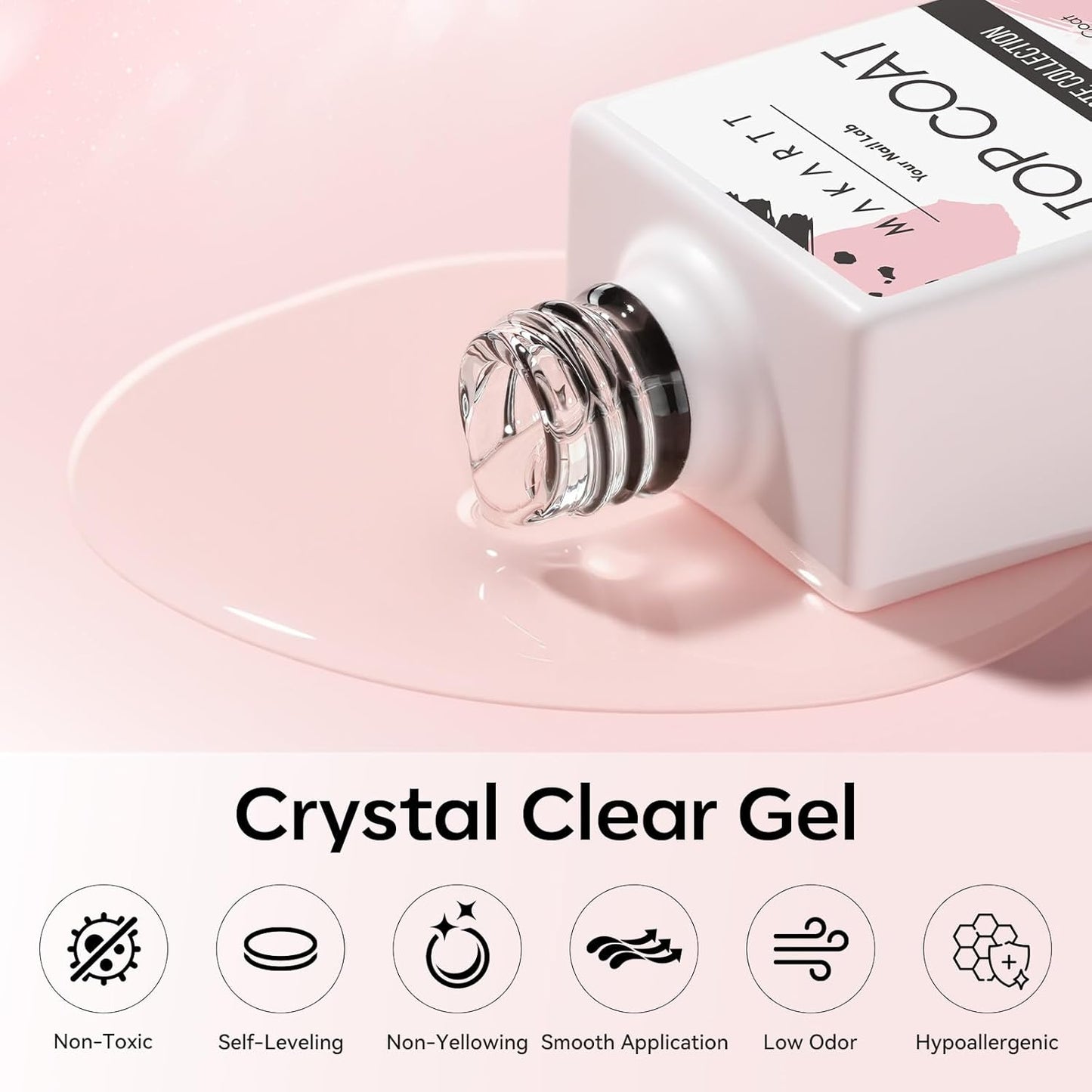 Makartt No Wipe Gel Top and Base Coat Set – Matte & Glossy Finish, 3pcs Soak-Off Long Lasting Gel Nail Polish Essentials, No Yellowing, UV/LED Lamp Required, DIY Nail Art Gift for Women, 10ml-Velvo Beauty