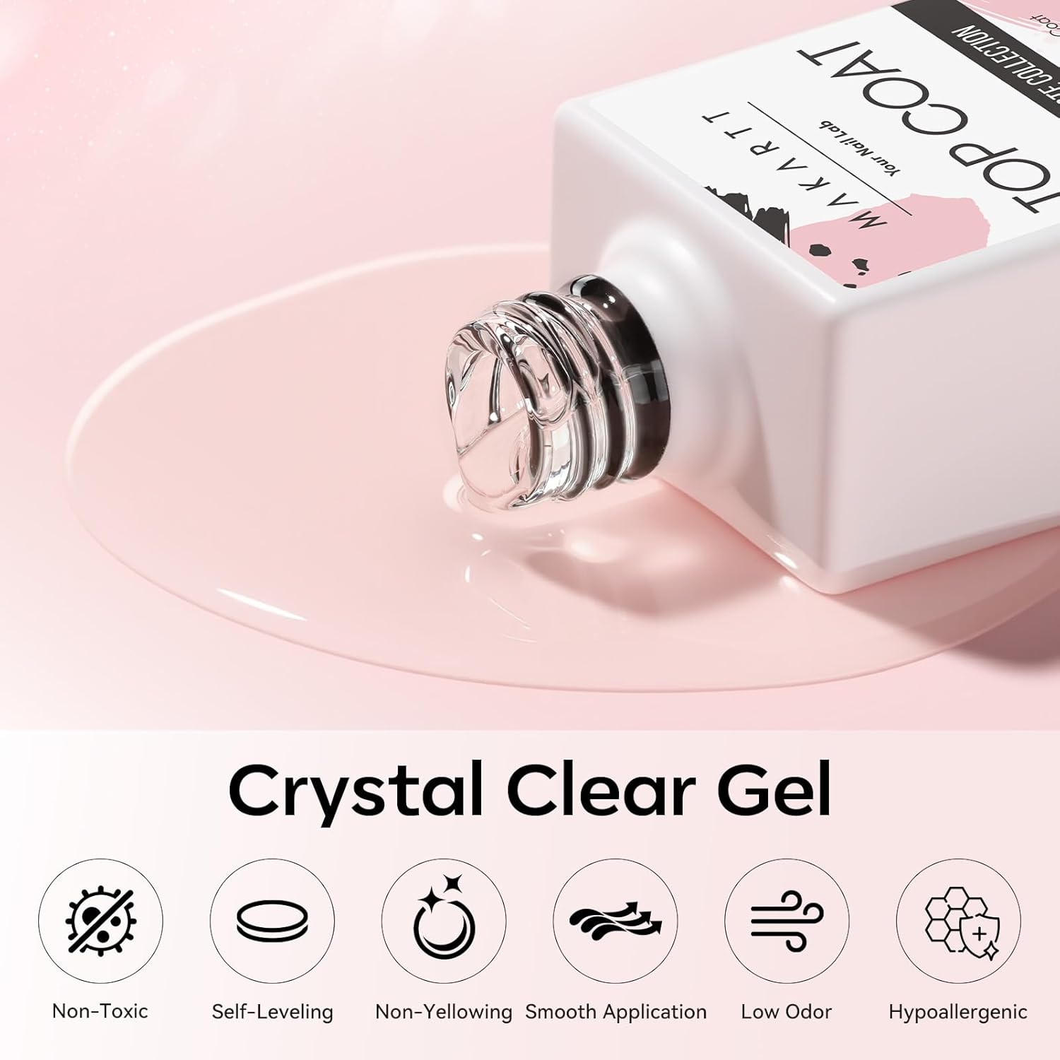 Makartt No Wipe Gel Top and Base Coat Set – Matte & Glossy Finish, 3pcs Soak-Off Long Lasting Gel Nail Polish Essentials, No Yellowing, UV/LED Lamp Required, DIY Nail Art Gift for Women, 10ml-Velvo Beauty