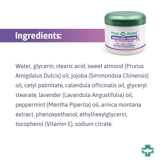PhysAssist Oncology Cream 4 oz plus Lip Balm. Hydrates and Pampers Stressed skin. Made with a blend of natural Botanicals. Clinically Tested, Non Irritant.-Velvo Beauty