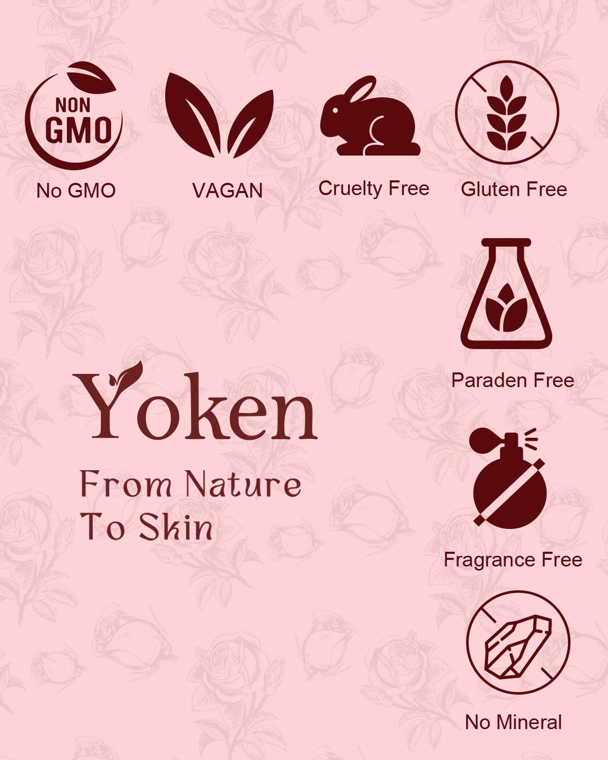 Yoken Multi-Used Body Oil For Skin,Face,Hair and Nails,Multi Purpose Organic oil With Rose Petals,Vitamin E & Almond Oil Nourishing & Hydrating,Body Oil for Moisture & Skin After Bath Oil,8 Fl Oz-Velvo Beauty