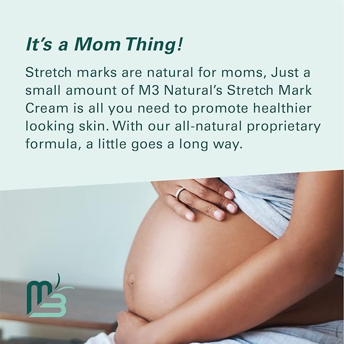 Stretch Mark Cream Infused with Collagen & Stem Cell Maternity Skincare Oil Removes Stretch Mark Prevention & Scar Remover Lotion Green Tea Extract & Raspberry Ketones by M3 Naturals-Velvo Beauty
