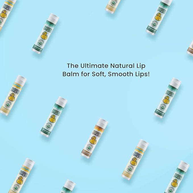 Rubber Ducky Sunscreen - Organic Lip Balm for Women, All Natural Lip Balm Stick with Vitamin E - Moisturizing & Hydrating Lip Balm for Dry Lips - Untinted and Non-Toxic Lip Care - Vanilla, 3 Pack-Velvo Beauty
