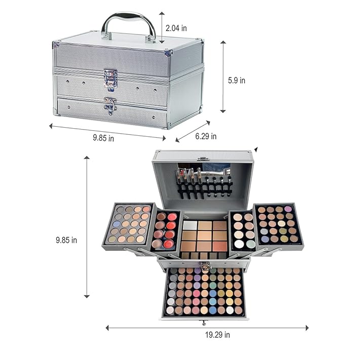 VERONNI 132 Colors All In One Makeup Palette For Women, Eyeshadow Makeup Palette Set, Professional Full Eye Makeup Kit Lipstick Concealer Contour Face Makeup Cosmetics Kit (132 colors)-Velvo Beauty
