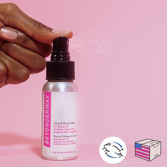 Multi-Use Mist 60ML - Signature Essential Oil Blend No. 2 with Bergamot Mint, Coriander, Lavender & Pinyon Pine - Infused with Aloe Vera Leaf Juice, Hydrates & Balances Skin-Velvo Beauty