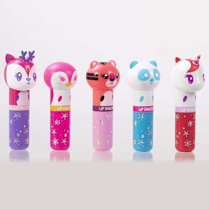 Lip Smacker Christmas Holiday Lip Balm Reindeer Lippy Pal, Flavored Moisturizing & Smoothing Soft Shine Lip Balm, Hydrating & Protecting Fun Tasty Flavors, Cruelty-Free & Vegan - Jolly Soda Pop-Velvo Beauty