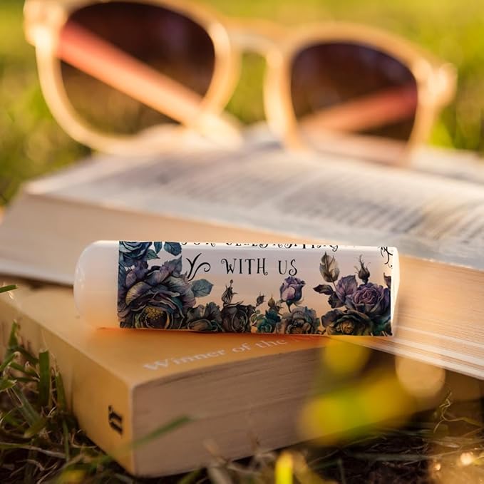 OLYCRAFT 100Pcs Self-Adhesive Lip Balm Tag Stickers 1.7x2.1 inch Goth Black Rose Waterproof Adhesive Label with Word Lipstick Tag Sticker for Lip Balm Container Tubes Lipstick Wrapping Decoration-Velvo Beauty