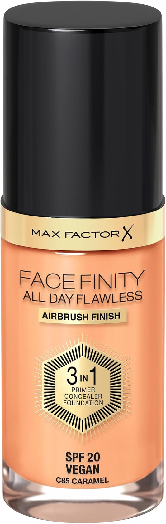 Max Factor Facefinity All Day Flawless 3 In 1 Foundation SPF 20, No. 85 Caramel (81377984)-Velvo Beauty