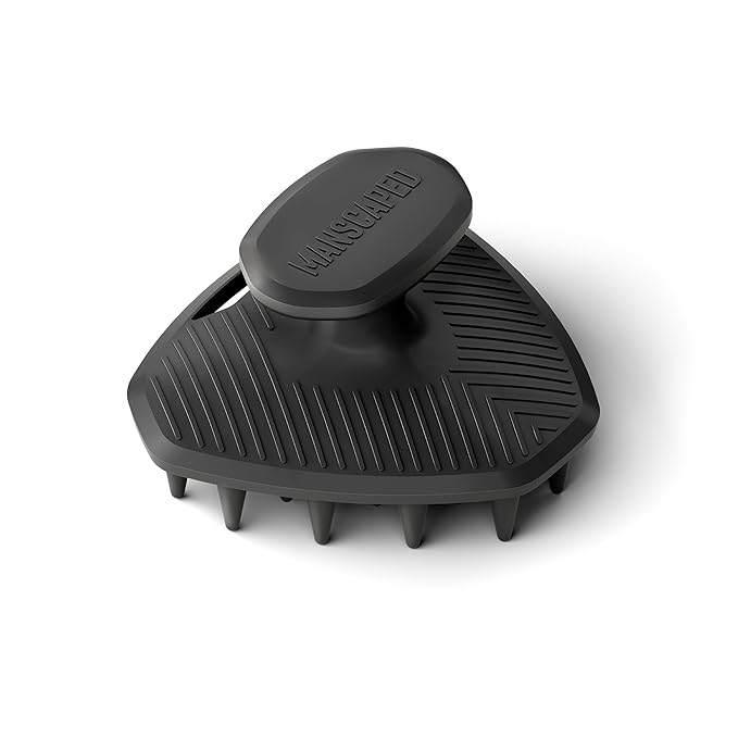 MANSCAPED® The Scalp Buffer Men’s Silicone Head Scrubber – Premium Cleansing & Exfoliating Hair Brush, Ergonomic Handheld Design for Gentle Scalp Massage (1-Pack)-Velvo Beauty