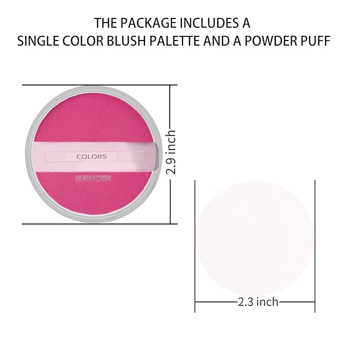 Boobeen Powder Blush Matte Blush, Highly Pigmented Beauty Cream Blush Palette for Create A Natural Cheek Flushed Look, Rich Colors (C-06)-Velvo Beauty