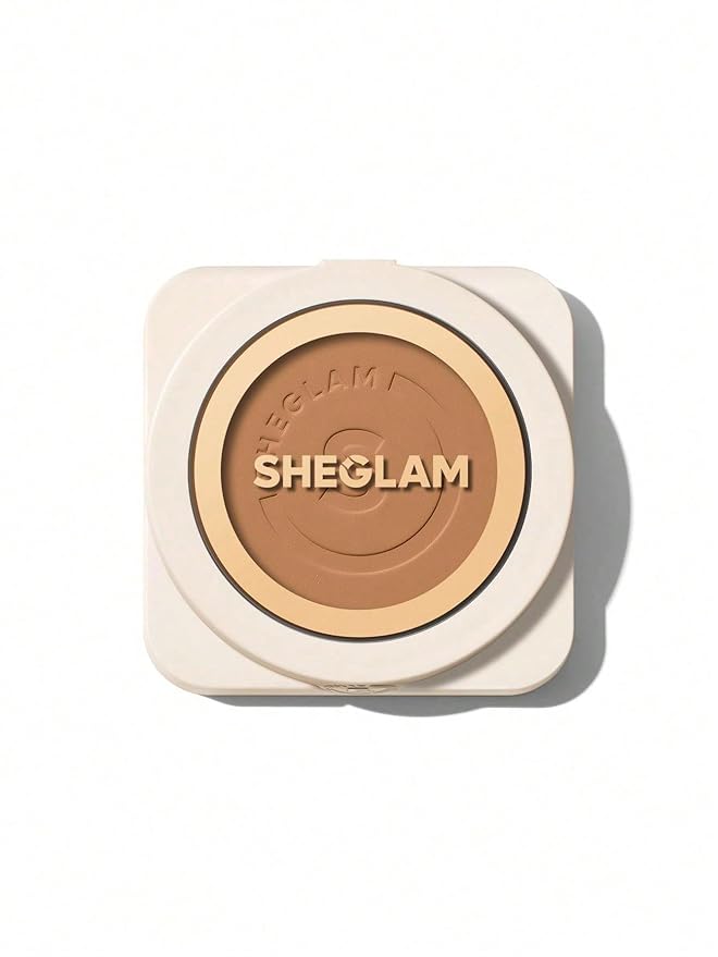 SHEGLAM SKin-Focus Full Coverage Powder Foundation Oil-Control Lightweight Face Pressed Powder Makeup-Warm Vanilla-Velvo Beauty