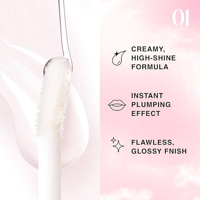 Lip Plumper Gloss Lip Job - Plumping Lip Gloss with Glossy Finish - Lip Pump Gloss with Hydrating & Smoothing Formula - 0.14 Fl Oz (Aura Breeze)-Velvo Beauty