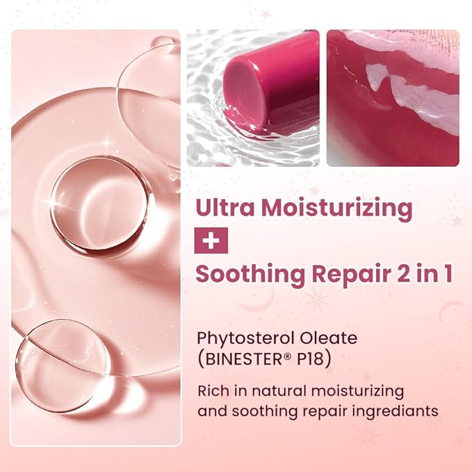 CATKIN Glossy Lip Balm Ultra Hydating Glow Lip Tinted Jelly Plump Melting Balm Shea Butter Repair Soothing For Dry Lips Dewy Finished 0.12 oz 2pcs Set 01-Velvo Beauty