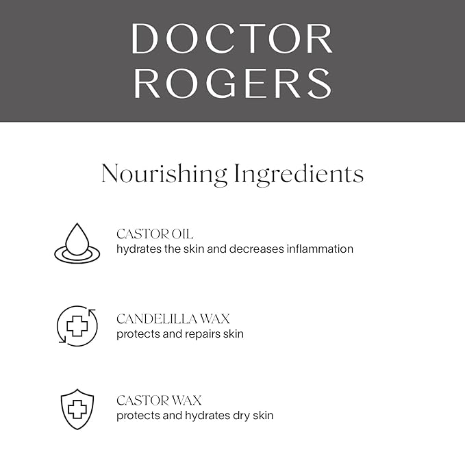 Doctor Rogers Lip Balm, Hydrating and Softening Lip Moisturizer For Very Dry Lips, Dermatologist-Created, Natural, & Hypoallergenic Moisturizing Lip Balms, 4.25g Tube, Pack of 3-Velvo Beauty