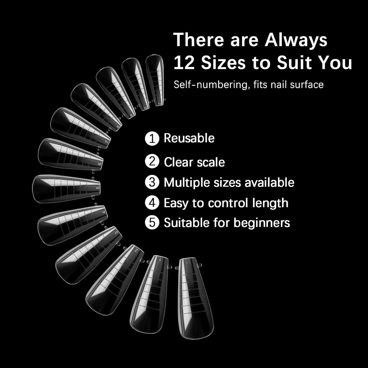 120 Pcs Poly Extension Gel Dual Nail Forms and Molds - Ballet Coffin Nail Forms Set for Gel Manicure DIY at Home-Velvo Beauty